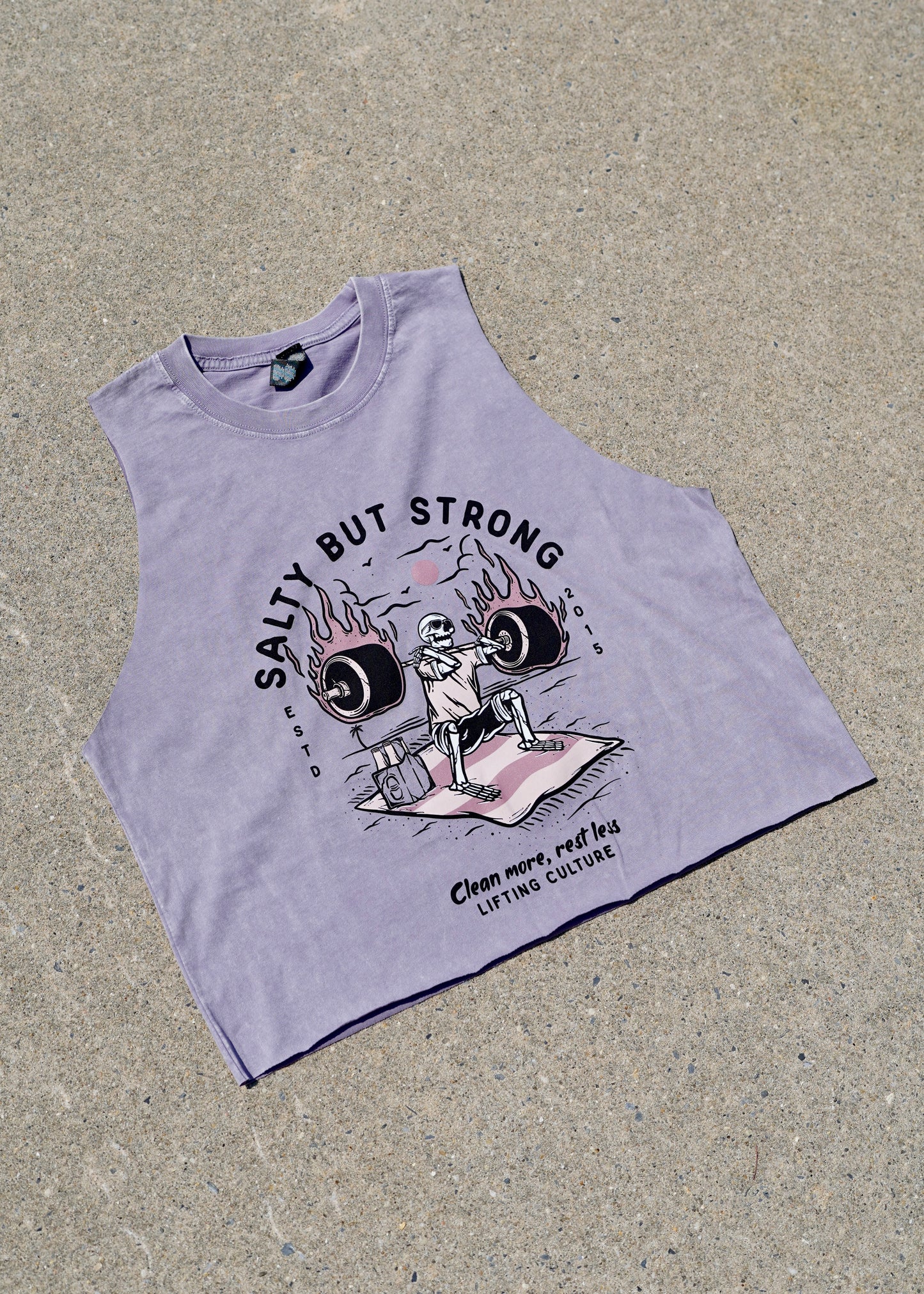 Salty But Strong Racer Crop
