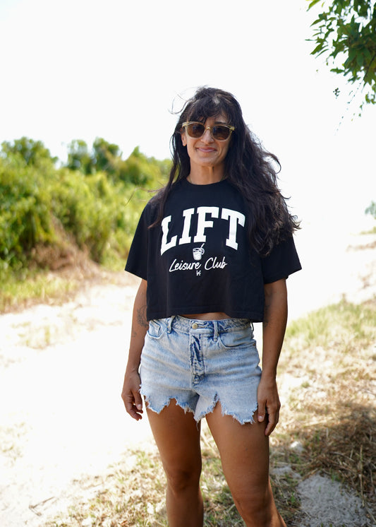 LIFT & Leisure Boxy Crop (Black)