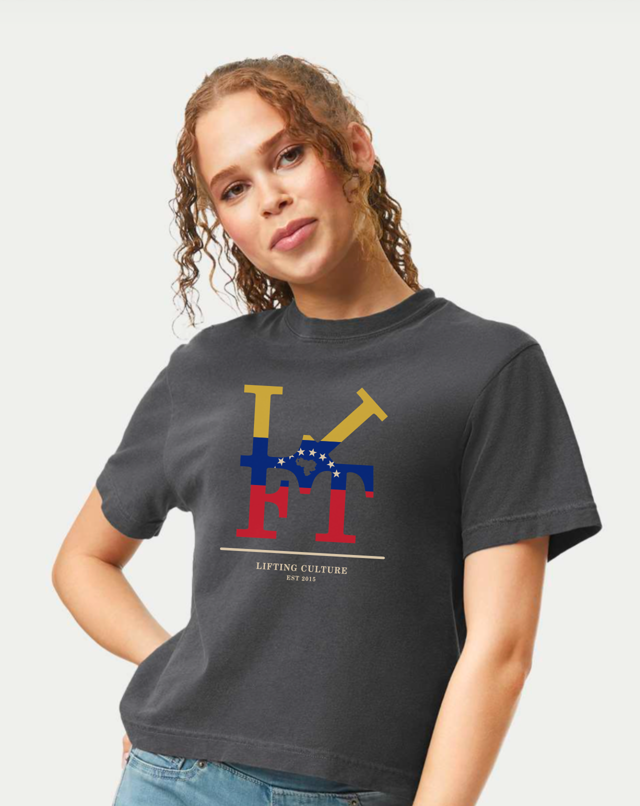 “LIFT Venezuela Up" Boxy Crop T-Shirt