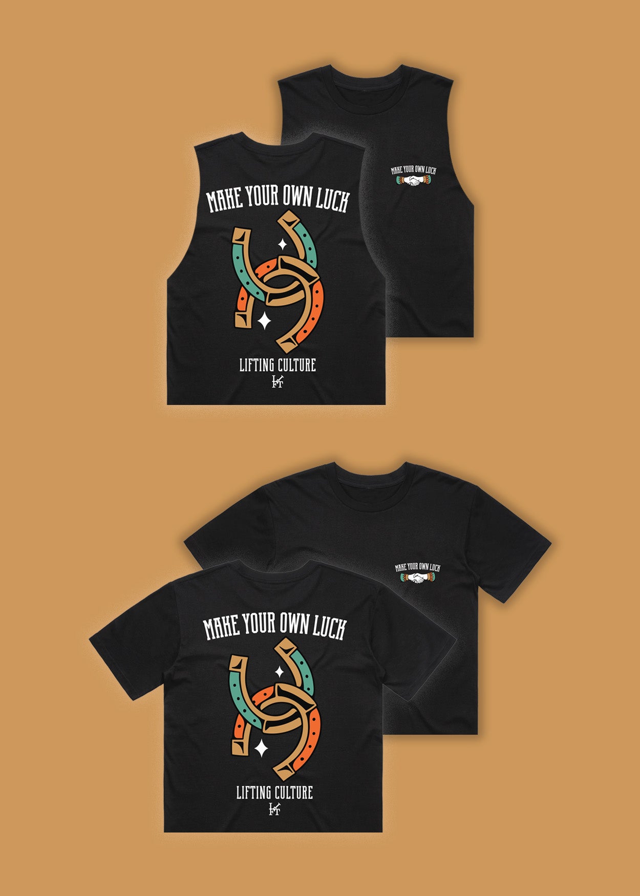 "Make Your Own Luck" Crop Tee/Tank