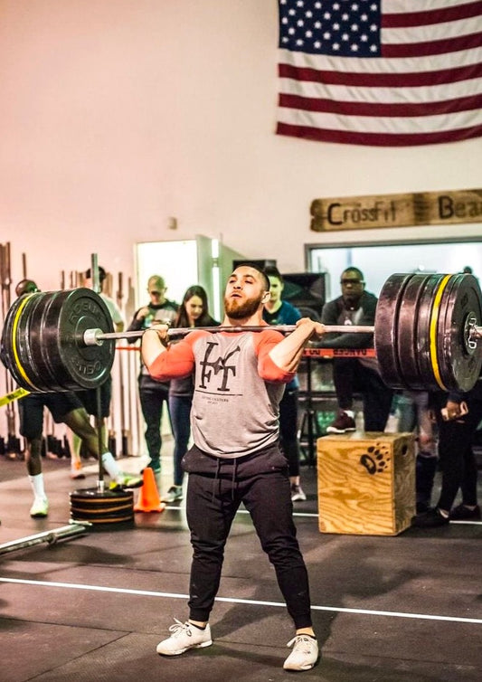 GREYxVINTAGE RED 3/4 Sleeve