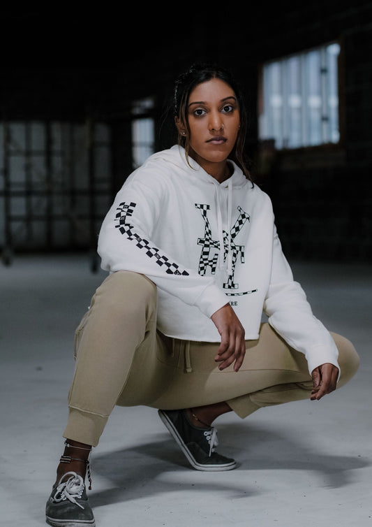 Checker Logo Crop Hood