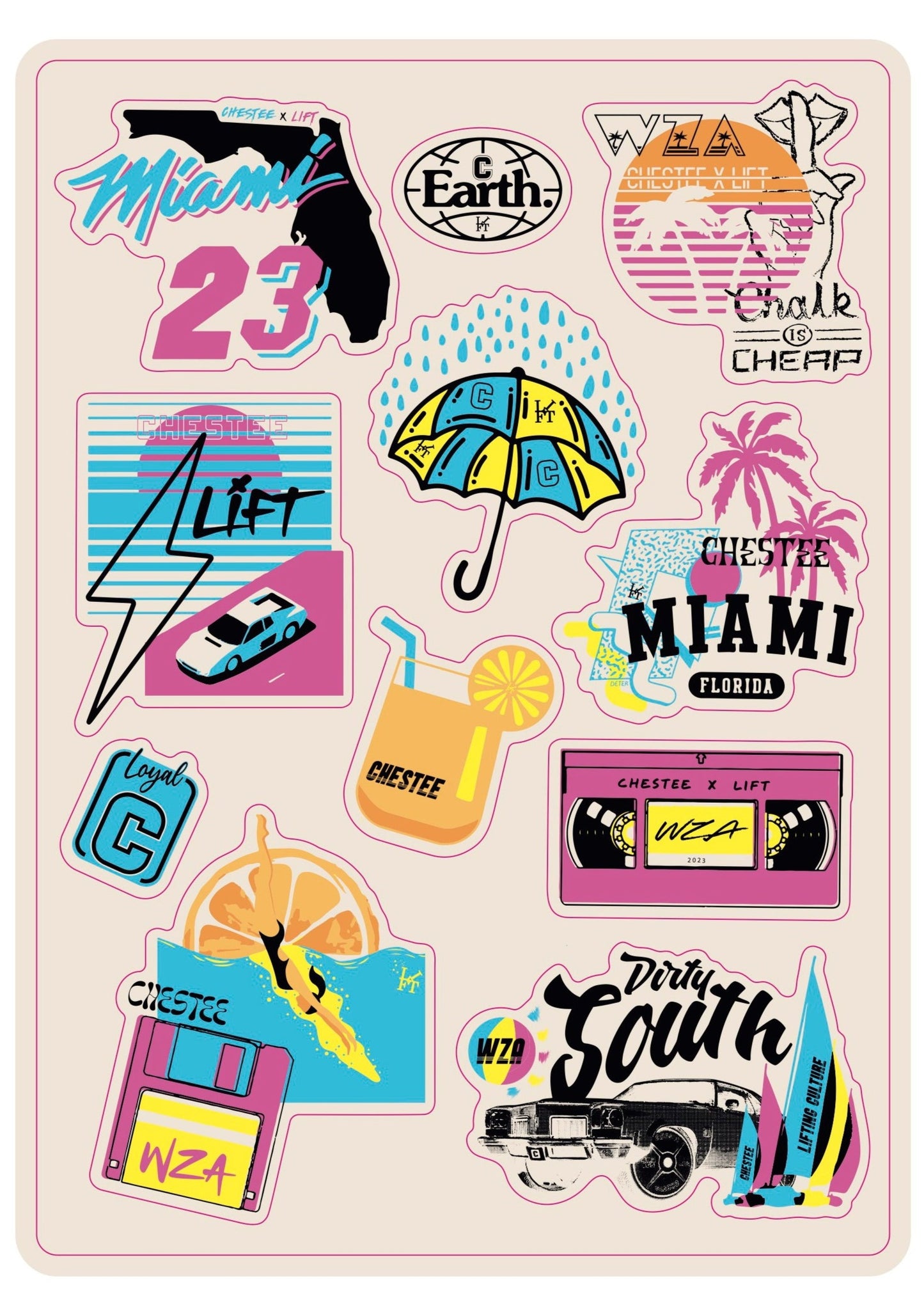 LIFT X CHESTEE Sticker Sheet