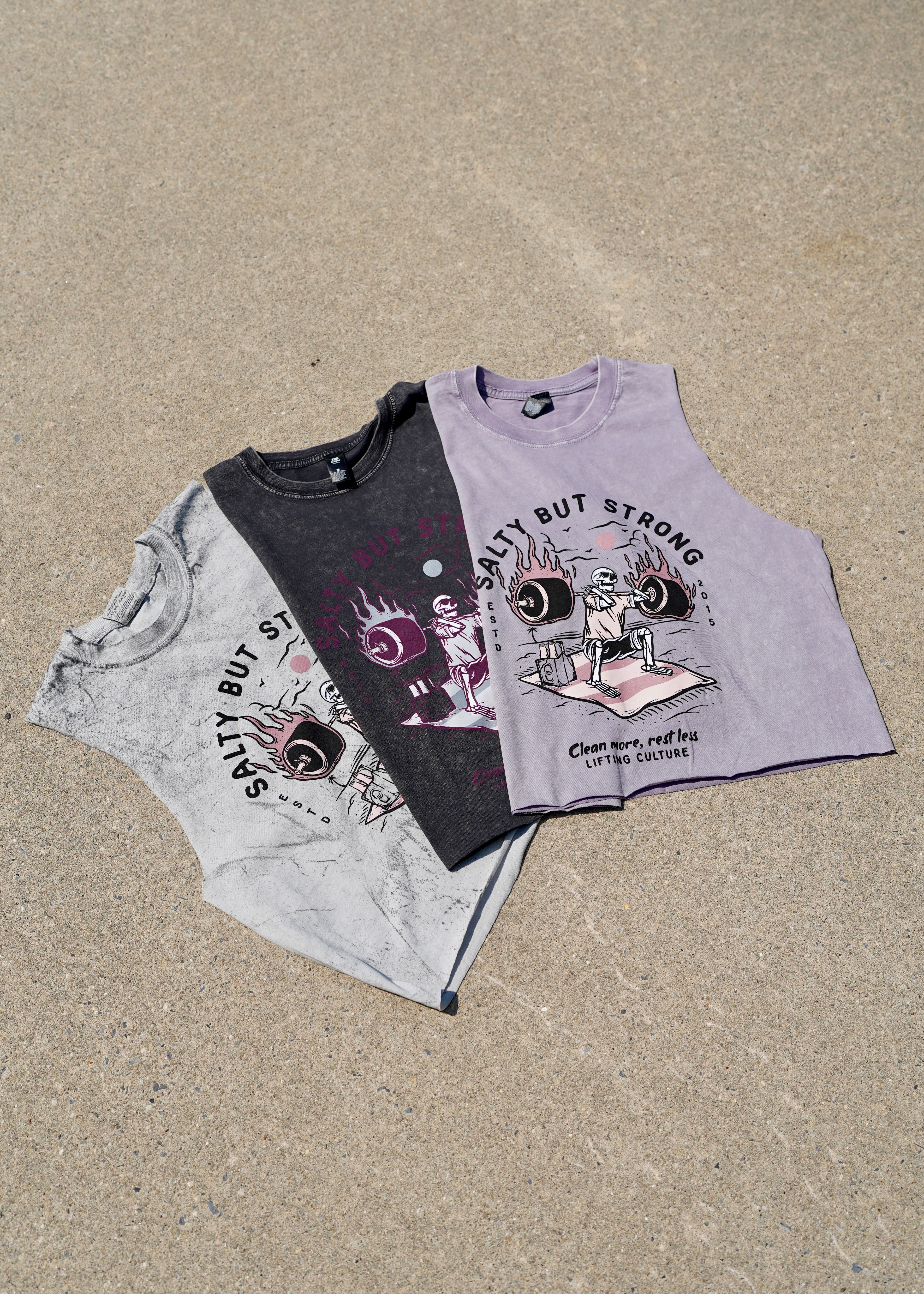 Salty But Strong Racer Crop – LIFTING CULTURE APPAREL