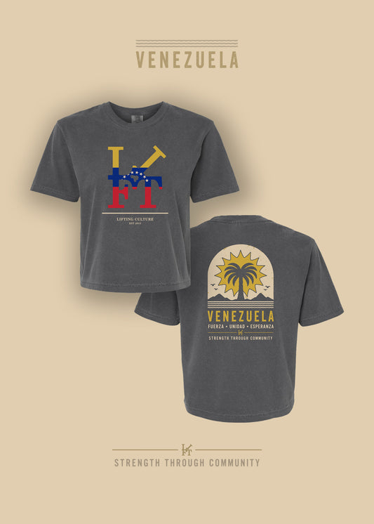“LIFT Venezuela Up" Boxy Crop T-Shirt