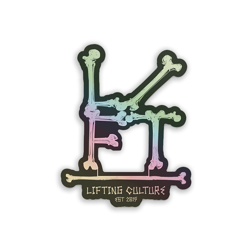 Bone Inlay Sticker BONES Holographic Sticker – LIFTING CULTURE APPAREL